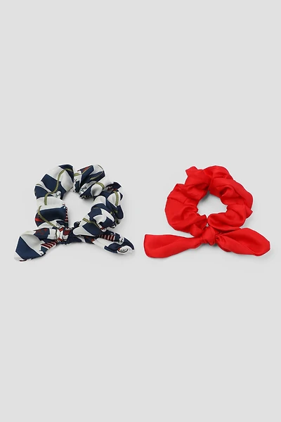 Ardene 2-Pack Nautical Bow Scrunchies