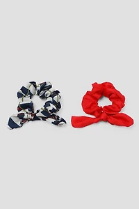 Ardene 2-Pack Nautical Bow Scrunchies