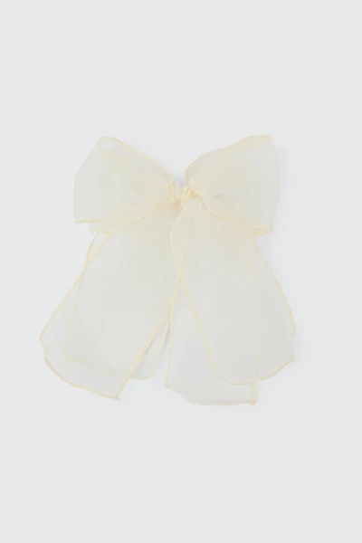 Ardene Tulle Hair Bow in White