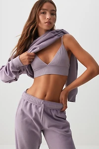 Ardene Seamless Rib Triangle Bralette in Lavender | Size | Nylon/Elastane/Viscose | Eco-Conscious