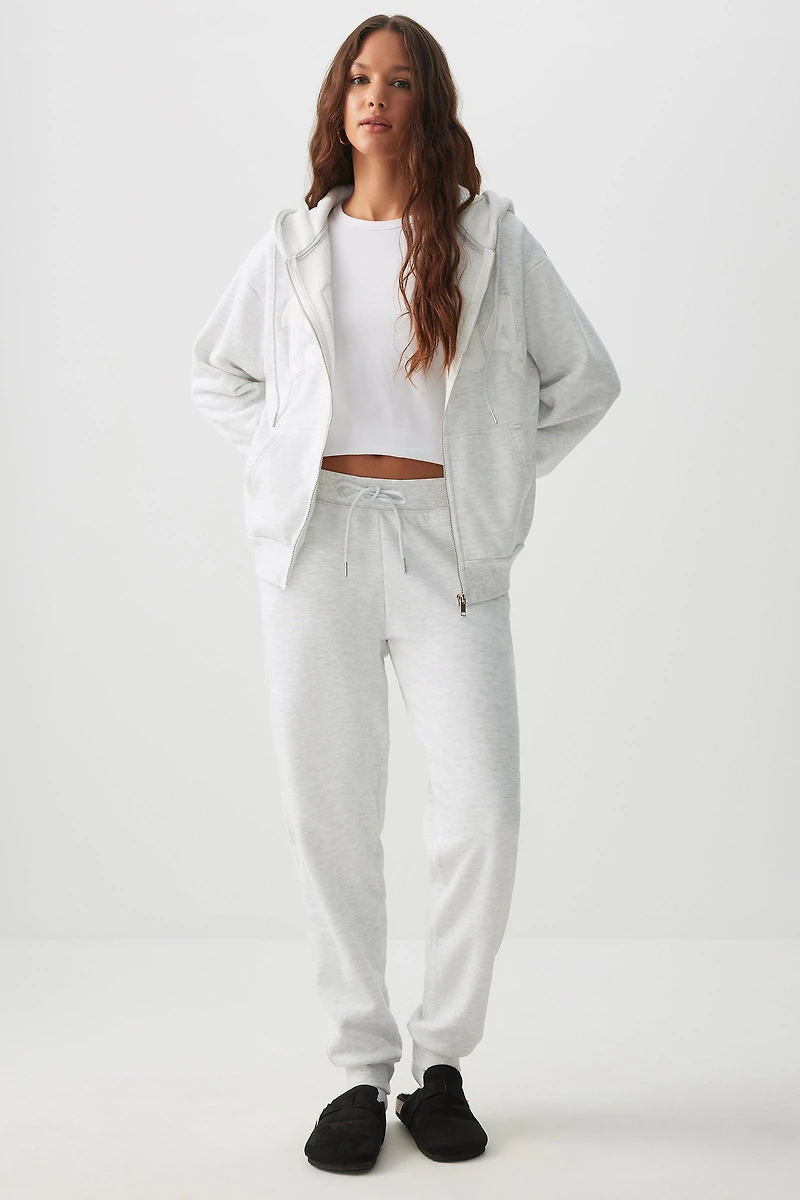 Veste ample à capuchon doublée en sherpa