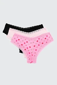 Trio de culottes brésiliennes en microfibre