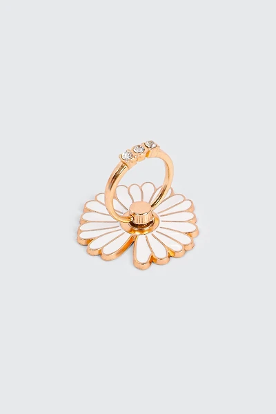 Ardene Daisy Phone Ring in White