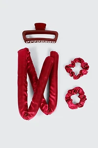 Ardene 4-Piece Hair Curler Set in Burgundy