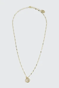 Collier lune et étoile plaqué or 14K