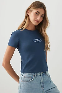 Ardene Graphic Baby T-Shirt in Dark Blue | Size | Cotton/Elastane