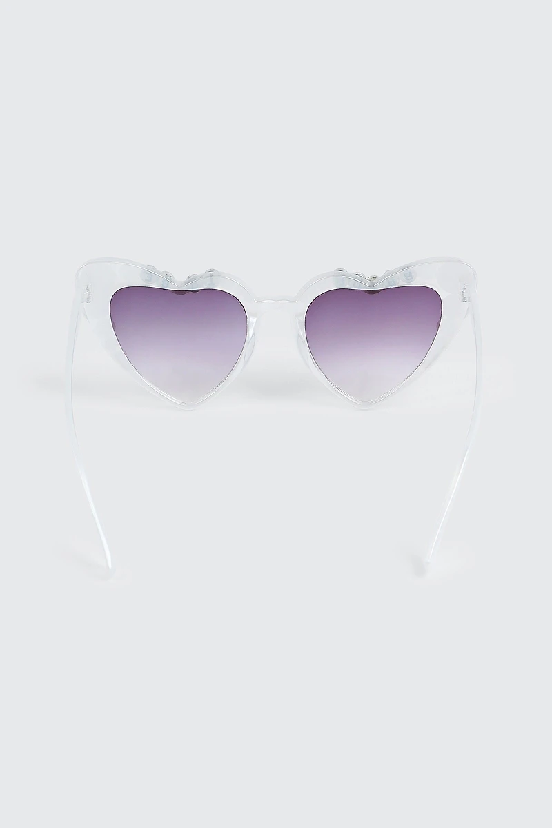Lunettes de soleil cœur future mariée