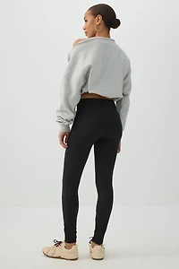 Legging taille haute côtelé