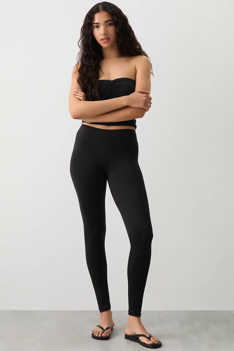 Ardene Super Soft Wide Waistband Leggings in | Size | Polyester/Spandex