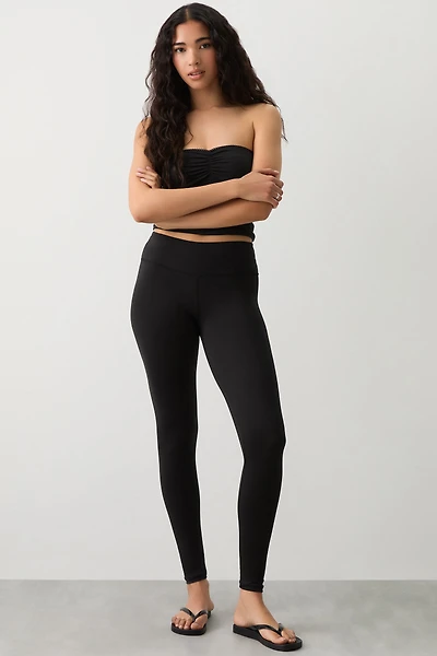 Ardene Super Soft Wide Waistband Leggings in | Size | Polyester/Spandex