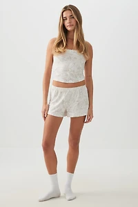 Ensemble pyjama à col cranté en tissu HUSHKNIT