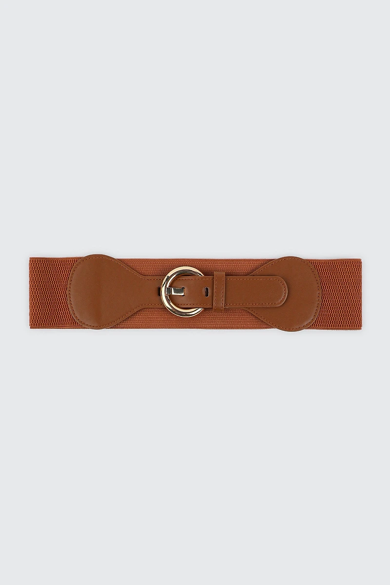 Ardene Corset Belt in Cognac | Size Small | Polyester