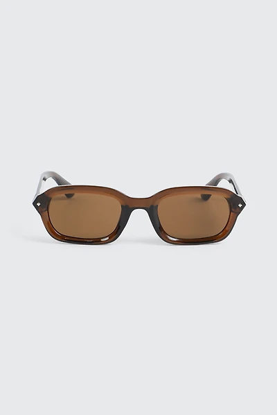 Lunettes de soleil à monture carrée arrondie