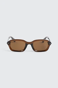 Lunettes de soleil à monture carrée arrondie