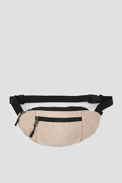 Ardene Nylon Fanny Pack in Beige | Polyester/Nylon