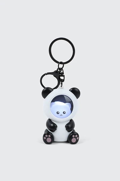 Ardene Light Up Panda Keychain in Light