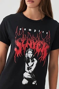 Ardene Oversized Buffy the Vampire T-Shirt in Black | Size | 100% Cotton