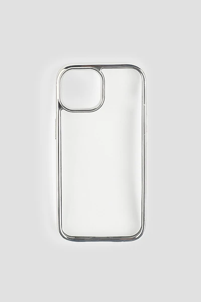 Ardene Metallic Trim iPhone 15 Case in Silver