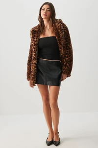 Microjupe embossée croco