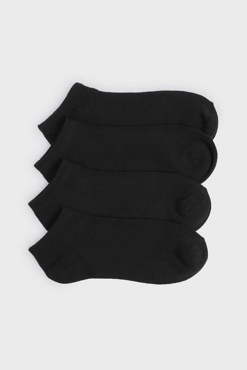 Ardene 4-Pack Bamboo Rayon Ankle Socks in | Polyester/Rayon/Elastane | Eco-Conscious
