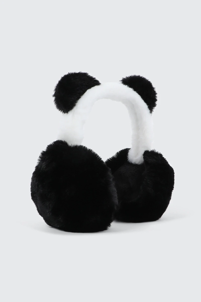 Ardene Bear Earmuffs in Black | Polyester