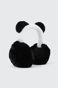 Ardene Bear Earmuffs in Black | Polyester