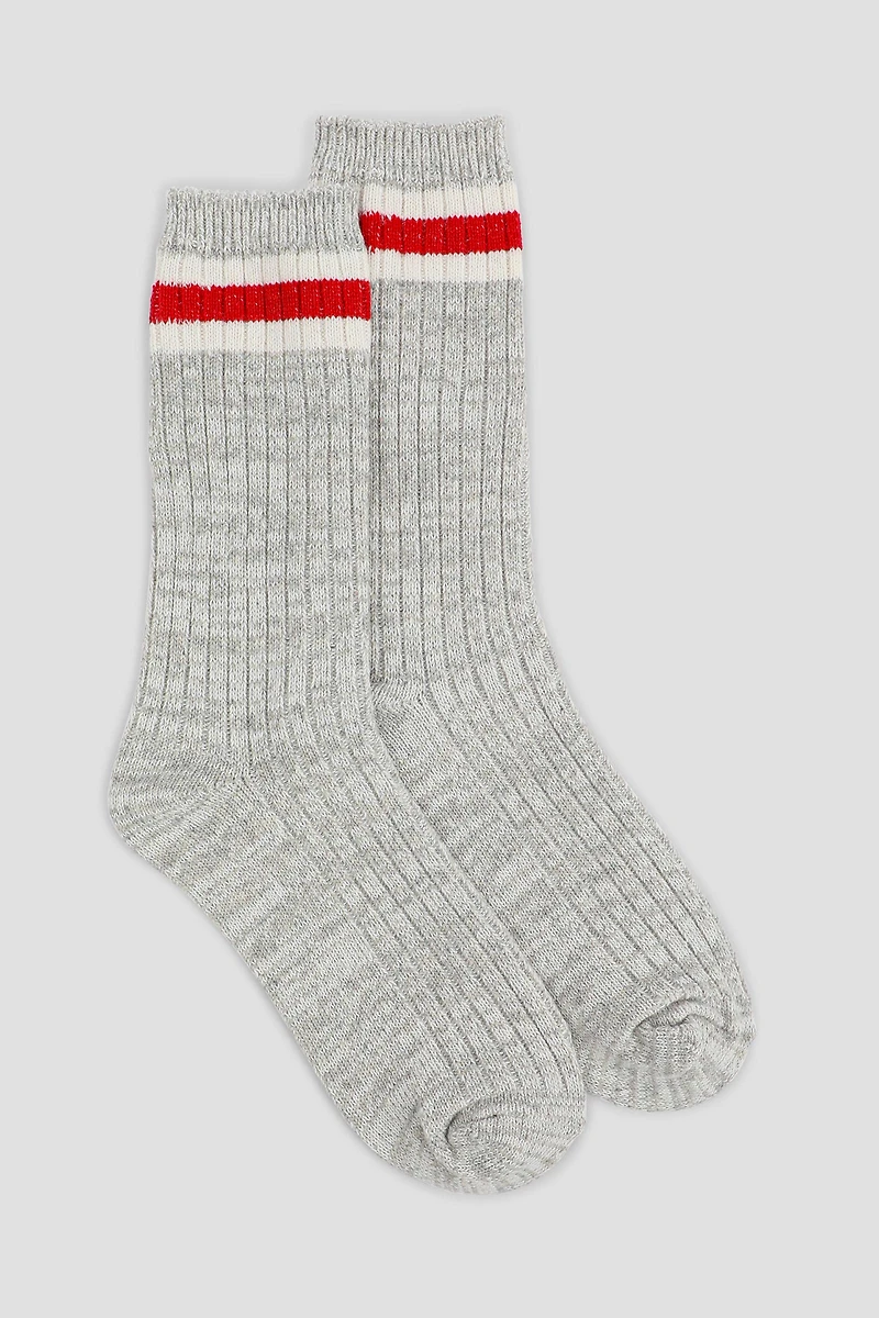 Ardene Cabin Socks in Grey | Cotton