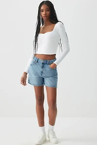 T-shirt à col cœur et manches longues Contour