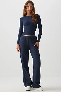 T-shirt court à manches longues sans coutures