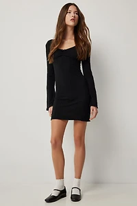 Ardene Flare Mini Dress in | Size Large | Polyester/Elastane