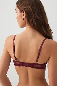Soutien-gorge pigeonnant en dentelle à anneau luxe