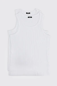 Lot de 2 camisoles côtelées