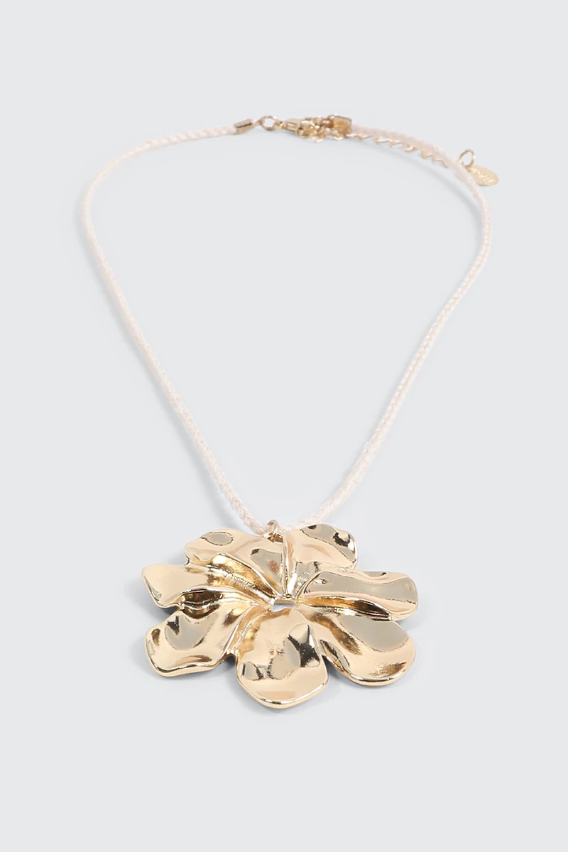 Collier pendentif à cordon tressé