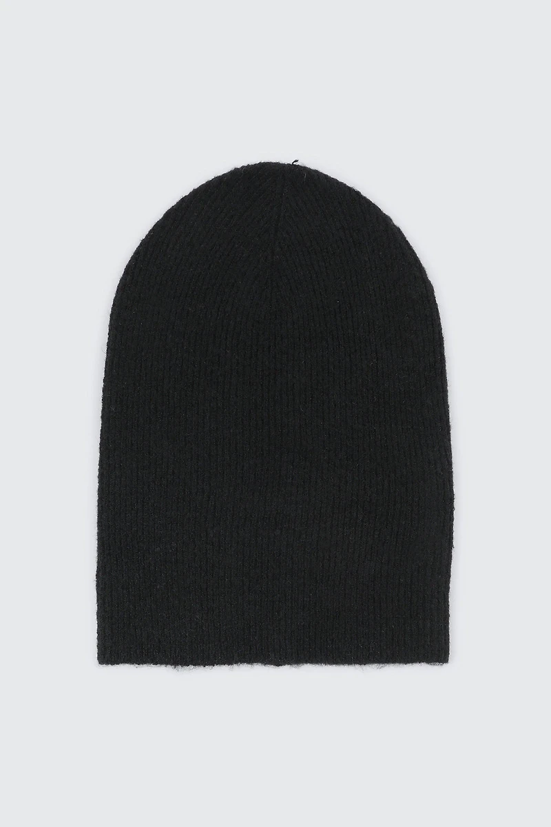 Ardene Slouchy Rib Beanie in Black | 100% Acrylic