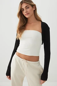 Ardene Knit Bolero in Black | Size | Polyester/Nylon/Viscose