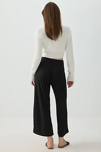 Jupe-culotte à fentes latérales