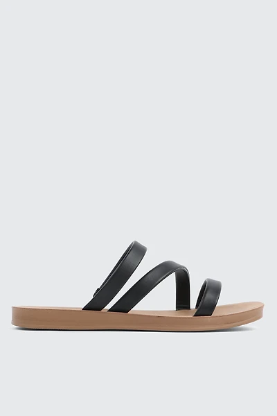 Ardene Strappy Flat Sandals in | Size | Faux Leather