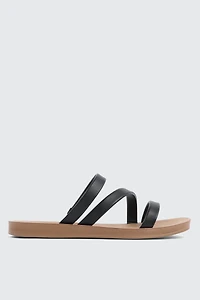Ardene Strappy Flat Sandals in | Size | Faux Leather