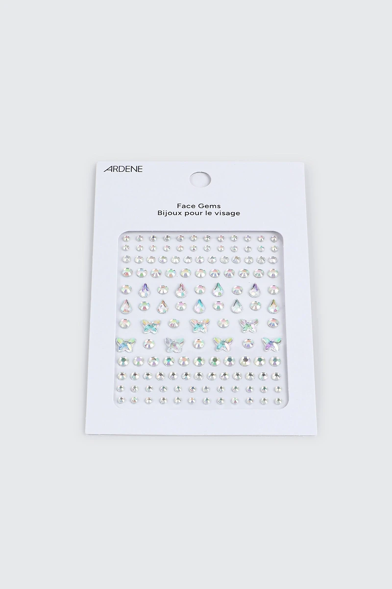 Bijoux iridescents pour le visage - 90 pièces