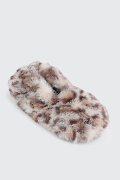 Ardene Faux Fur Slippers | Size | Polyester