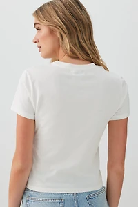 T-shirt court et ajusté graphique