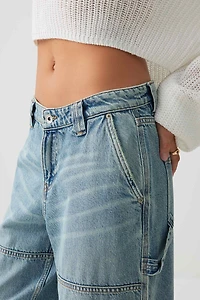 Jean menuisier décontracté à jambe large