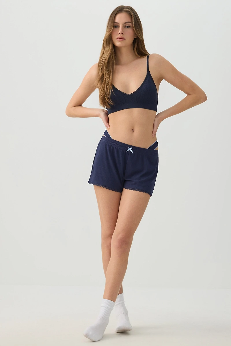 Soutien-gorge léger pointelle tout-aller