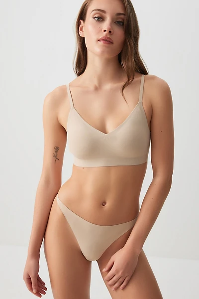 Ardene TRUNUDE Invisible Bralette in Beige | Size | Nylon/Spandex | Microfiber