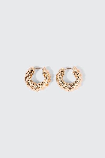 Ardene Croissant Hoop Earrings in Gold | Stainless Steel