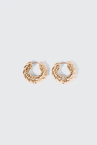 Ardene Croissant Hoop Earrings in Gold | Stainless Steel