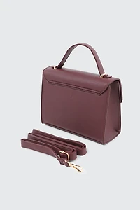 Sac à main carré en faux cuir