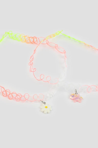 Ardene Kids 2-Pack Daisy & Unicorn Chokers