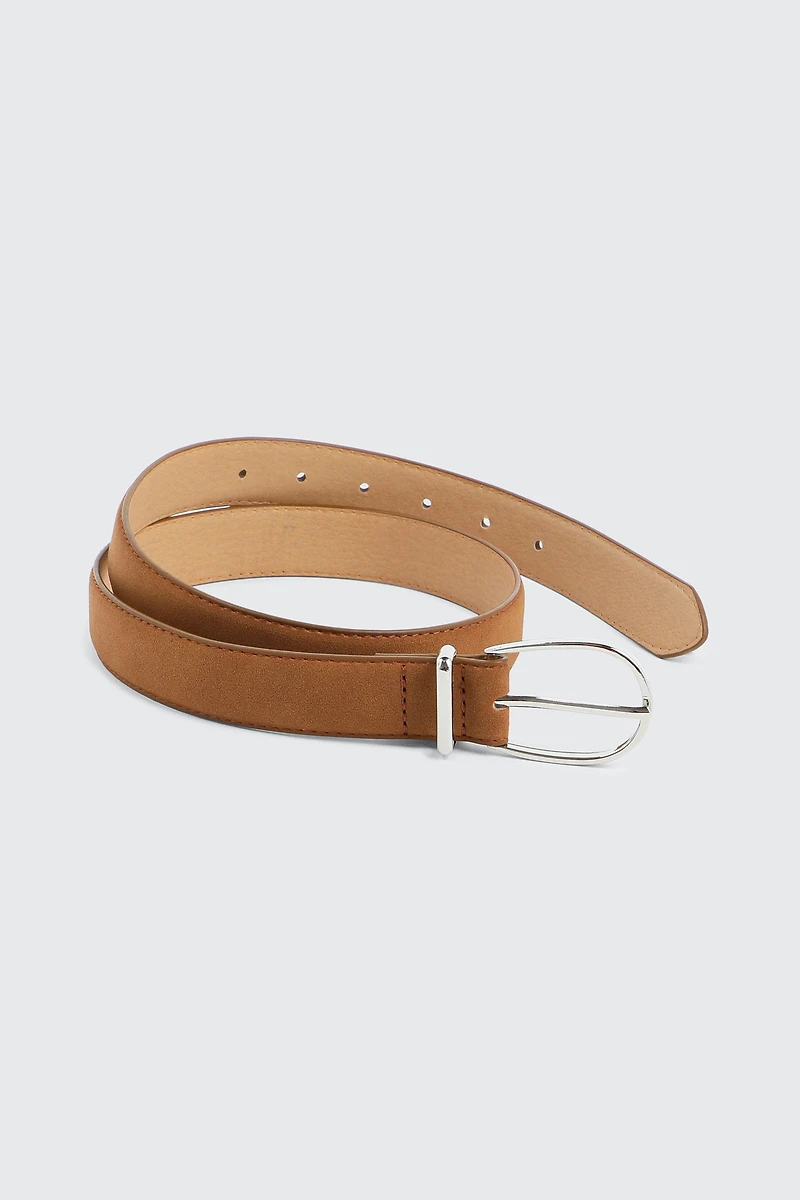 Ceinture en faux suède à boucle fine