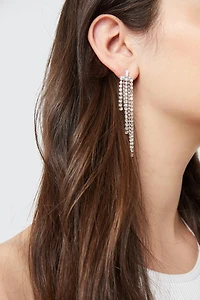 Boucles d'oreilles cascade à strass